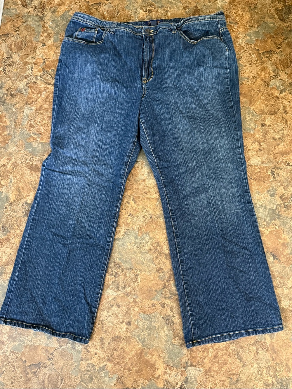jeanstar Navy Denim Jeans with Gold Stitching Women's 24W